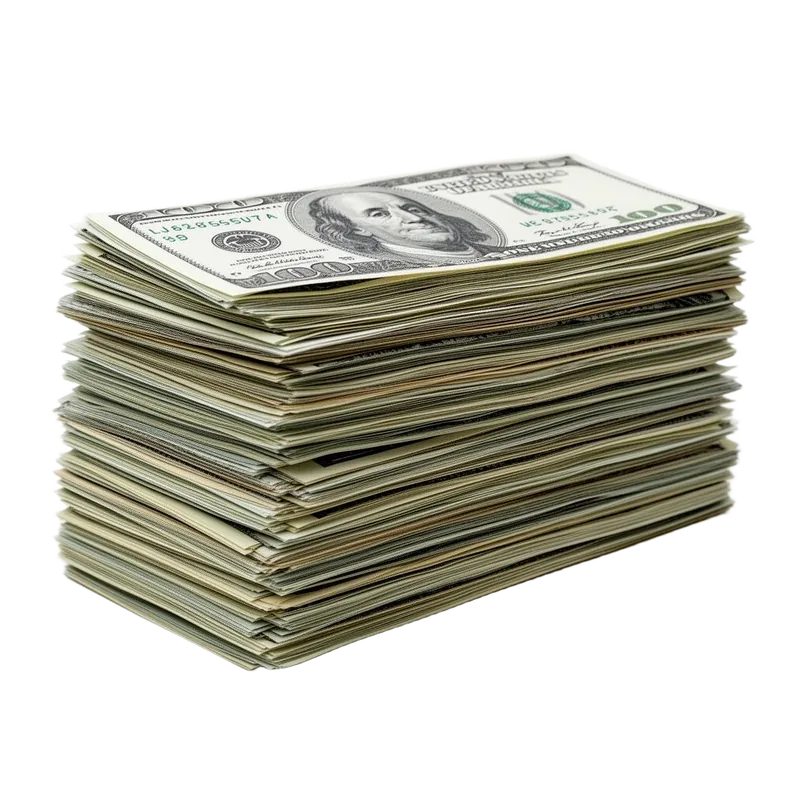 Generous stack of US one hundred dollar bills — your share after smart planning